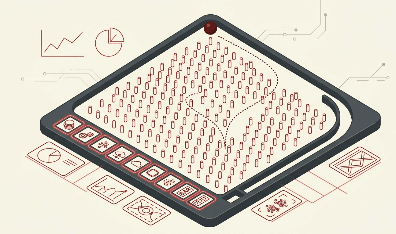 Illustration Plinko minimaliste